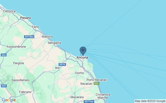 Kaart met locatie Ancona